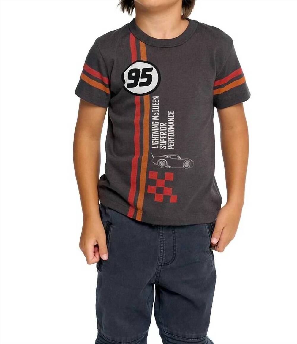 NEW CHASER cars racing stripes tee in black